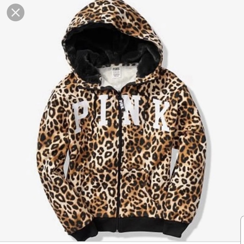 Pink VS faux fur hoodie